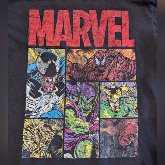 MARVEL Villain T-Shirt Black Men's  Sz L Marvel Comics Jersey Cotton - Picture 7 of 7